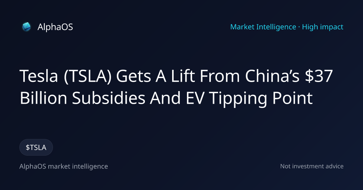 Tesla (TSLA) Gets A Lift From China’s $37 Billion Subsidies And EV ...